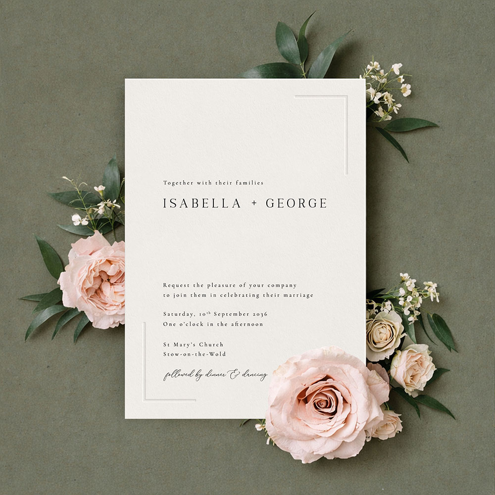 'Beaumont' Signature Blind Debossed Invite