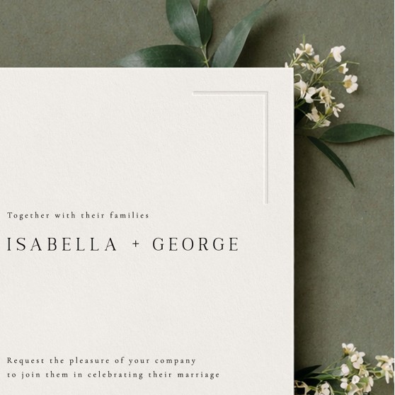 'Beaumont' Signature Blind Debossed Invite