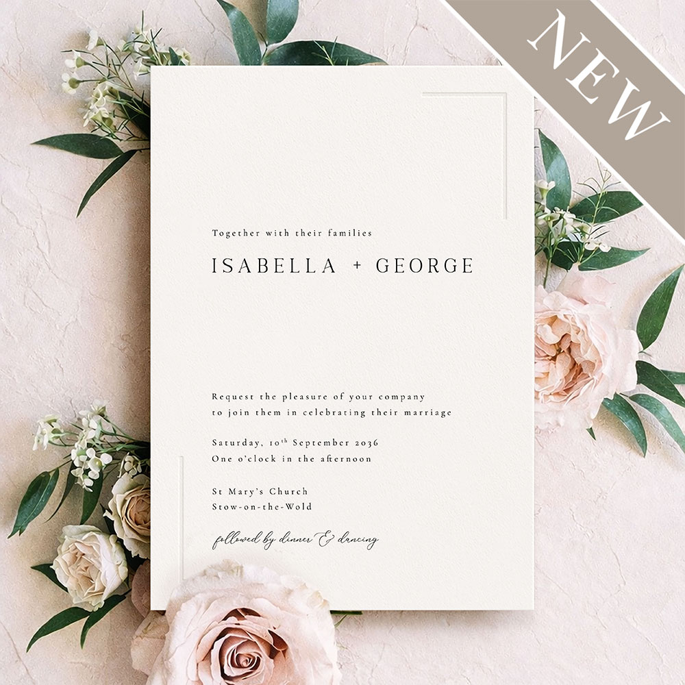 'Beaumont' Signature Blind Debossed Invite