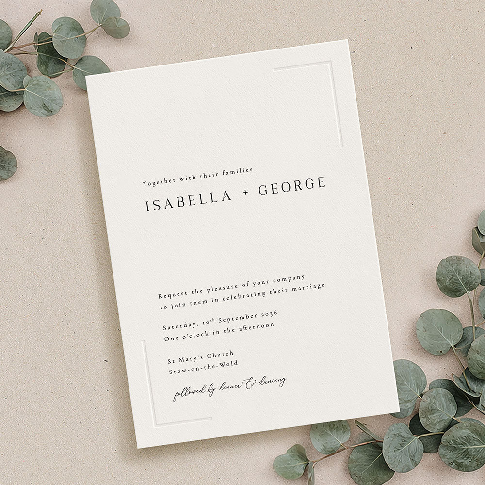 'Beaumont' Signature Blind Debossed Invite