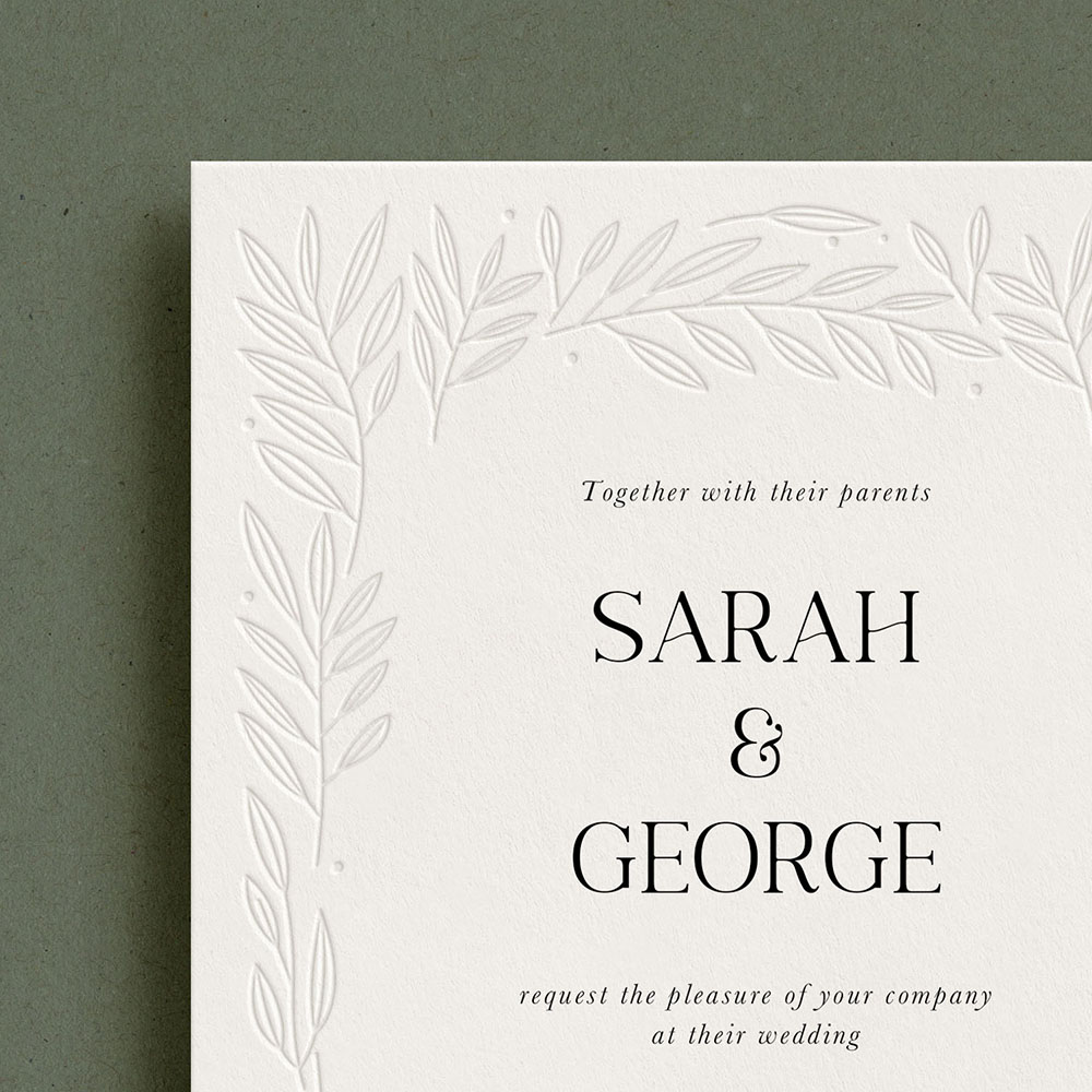 'Willow & Light' Signature Blind Debossed Invite