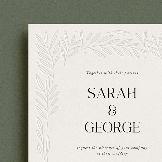 'Willow & Light' Signature Blind Debossed Invite