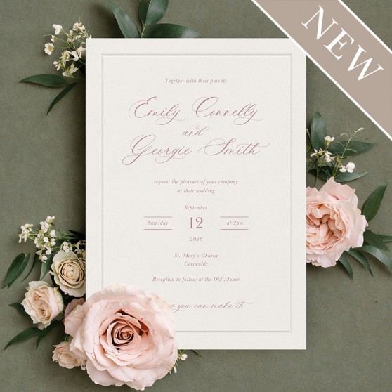 Windsor Frame Debossed Wedding Invite