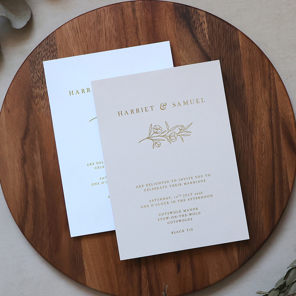 'Ashford Bloom' Foil Pressed Wedding Invitation