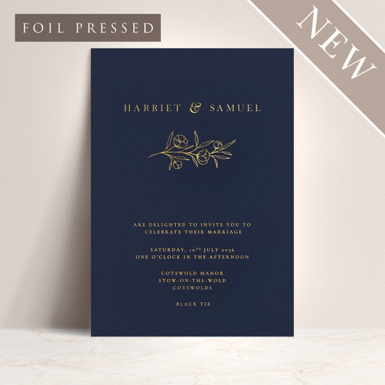 'Ashford Bloom' Foil Pressed Wedding Invitation