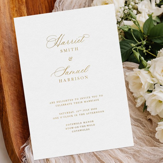 'Evermore' Foil Pressed Wedding Invitation