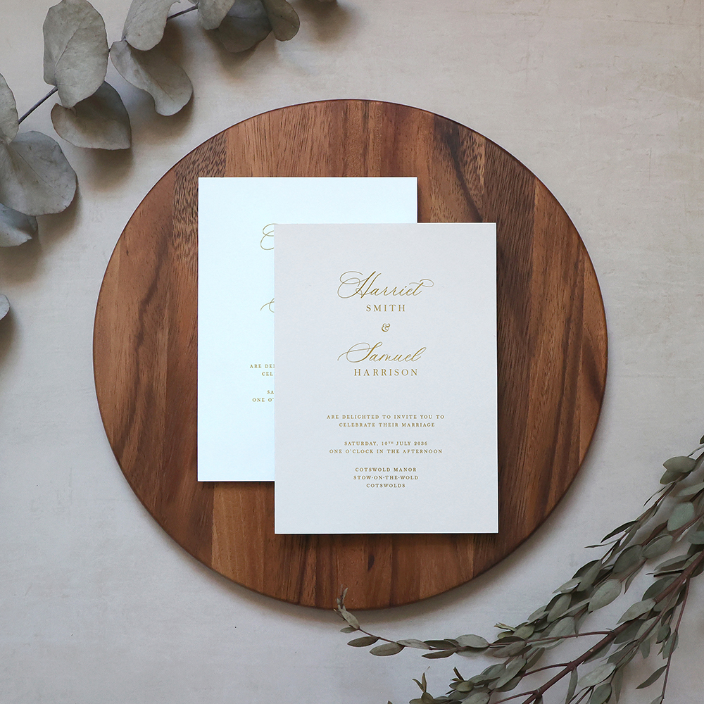 'Evermore' Foil Pressed Wedding Invitation