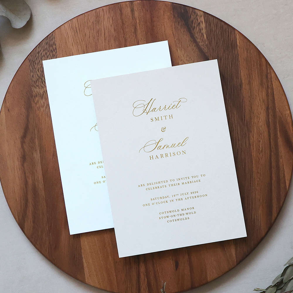 'Evermore' Foil Pressed Wedding Invitation