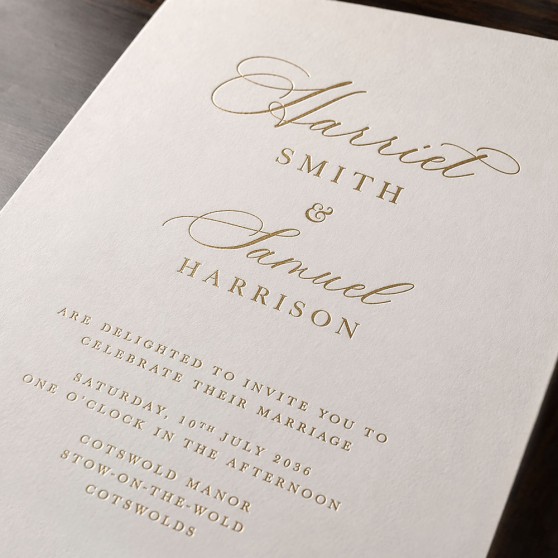 'Evermore' Foil Pressed Wedding Invitation