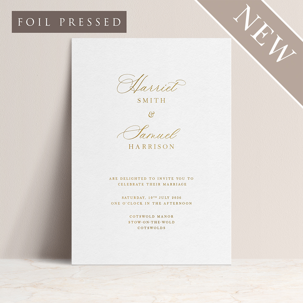 'Evermore' Foil Pressed Wedding Invitation