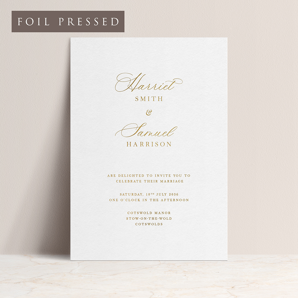'Evermore' Foil Pressed Wedding Invitation