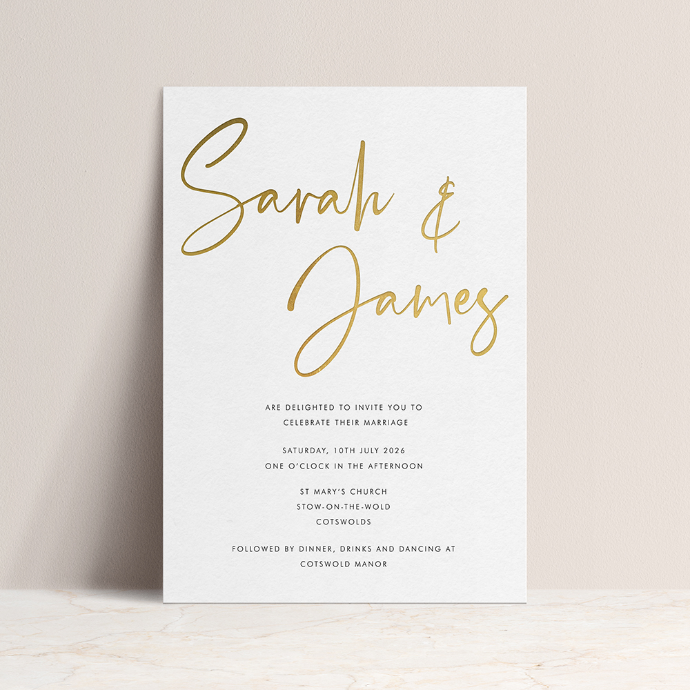 'Grace' Foil Pressed Wedding Invitation