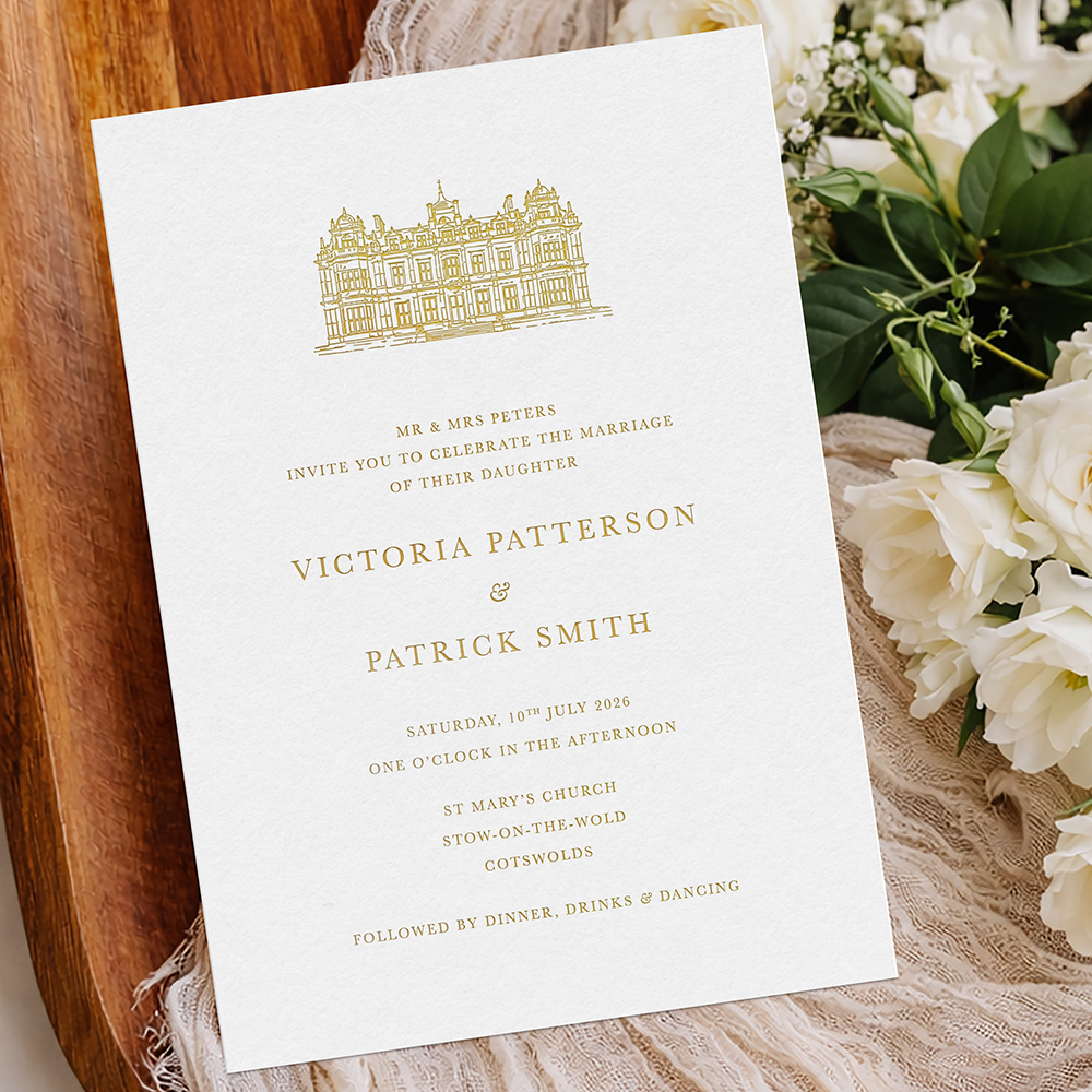 'Regency' Foil Pressed Wedding Invitation