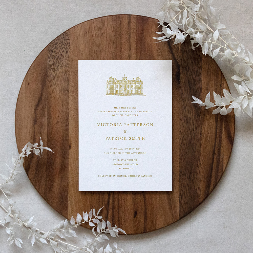 'Regency' Foil Pressed Wedding Invitation