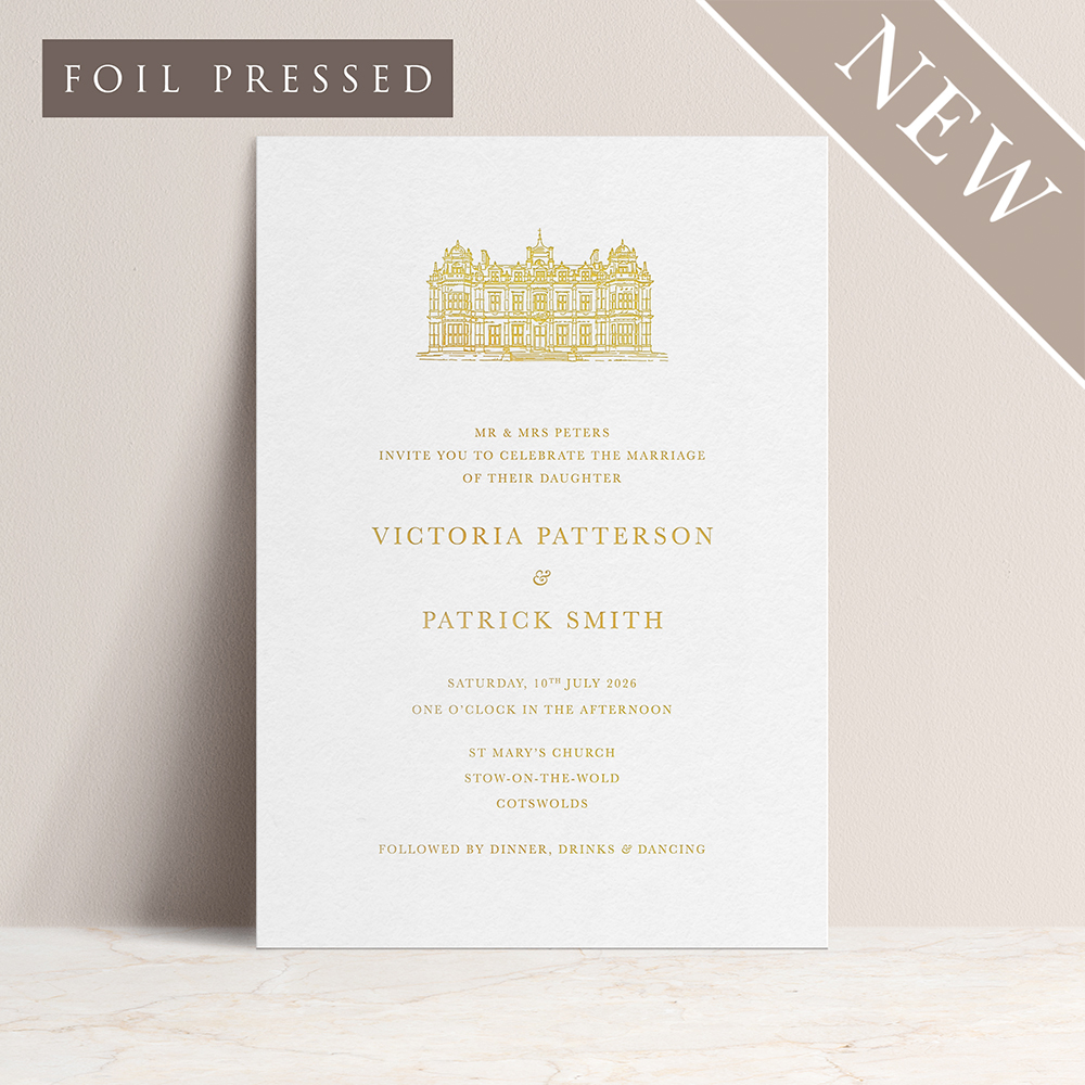 'Regency' Foil Pressed Wedding Invitation