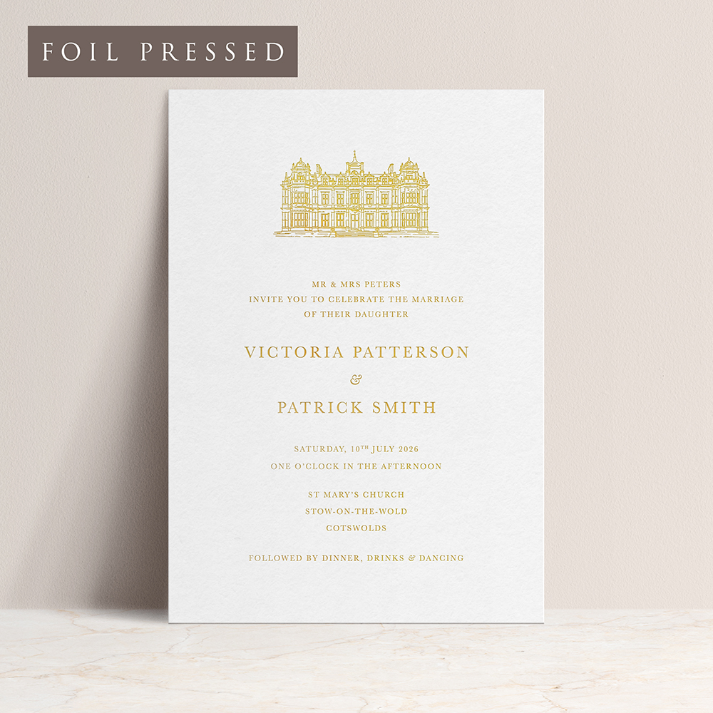 'Regency' Foil Pressed Wedding Invitation