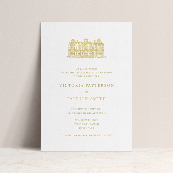 'Regency' Foil Pressed Wedding Invitation