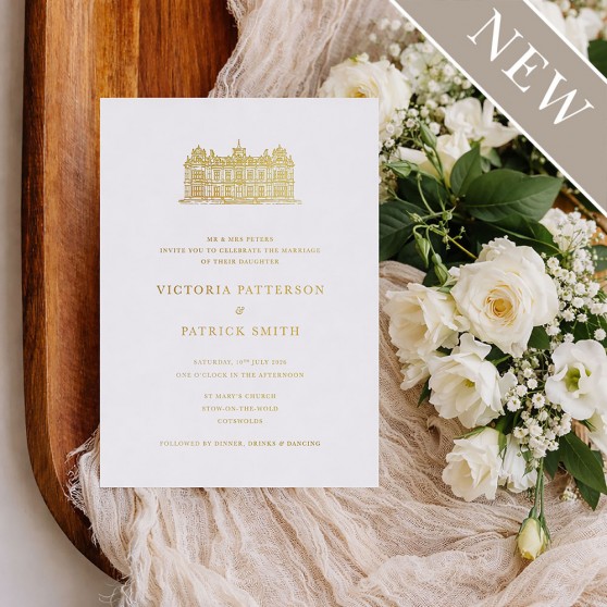 'Regency' Foil Pressed Wedding Invitation