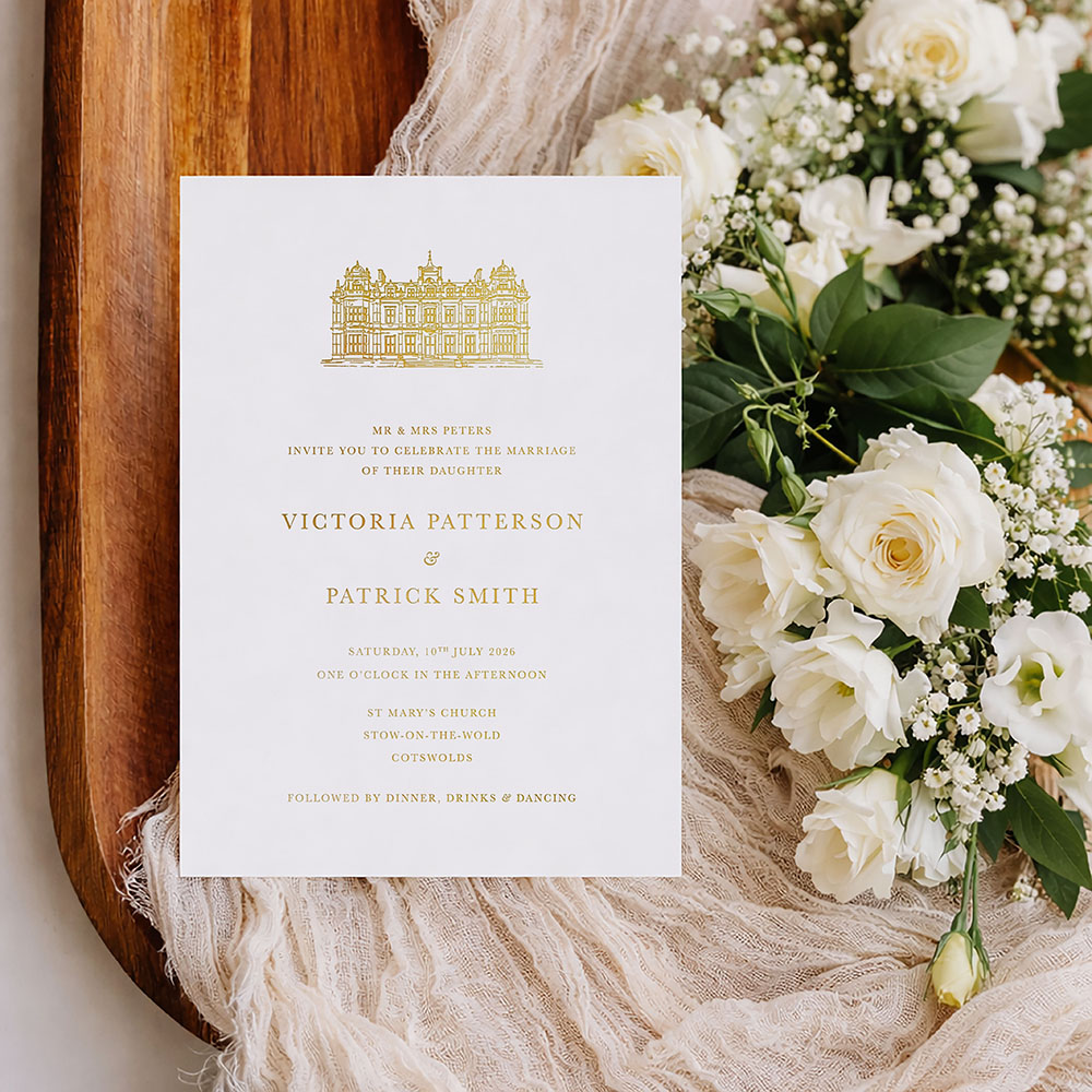 'Regency' Foil Pressed Wedding Invitation