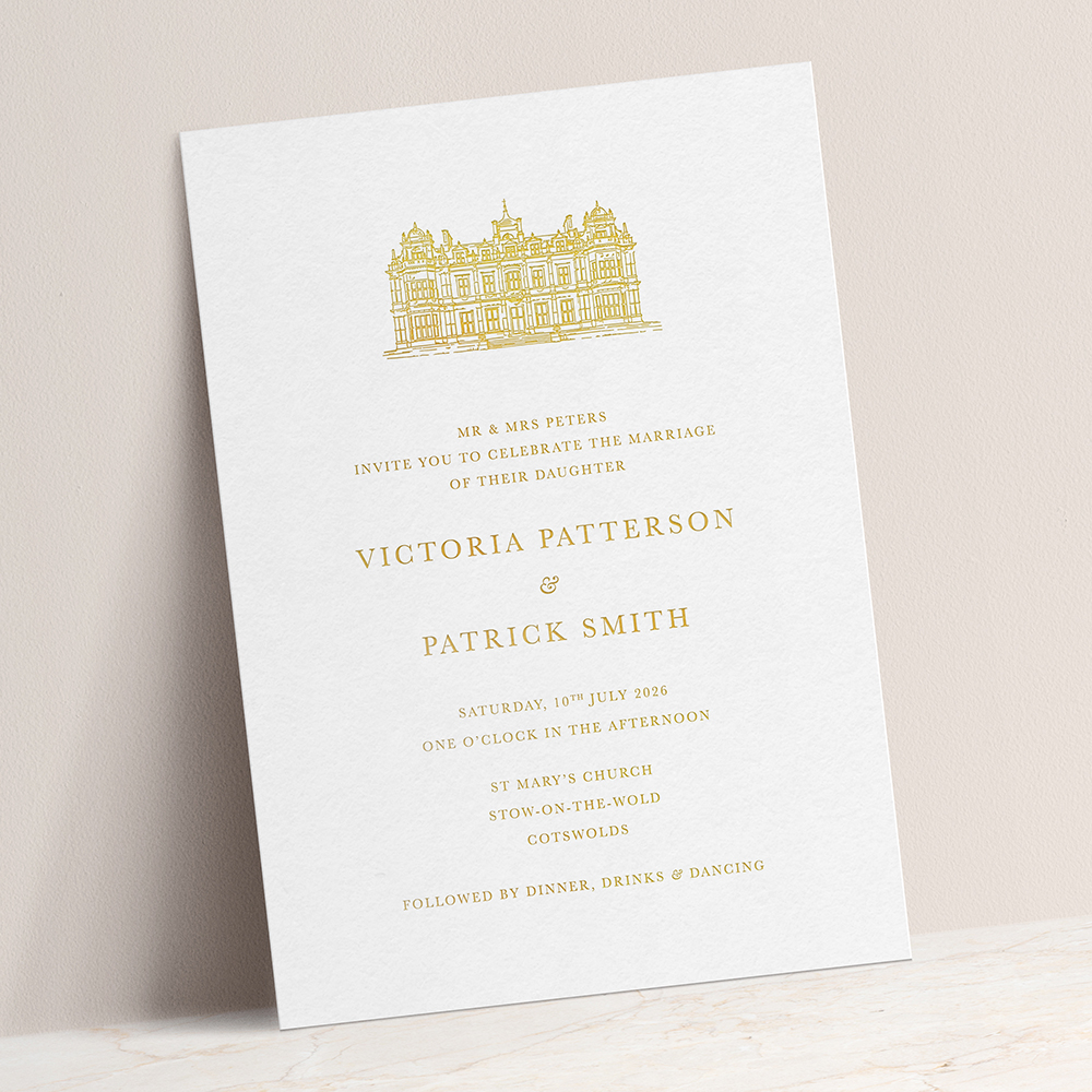 'Regency' Foil Pressed Wedding Invitation