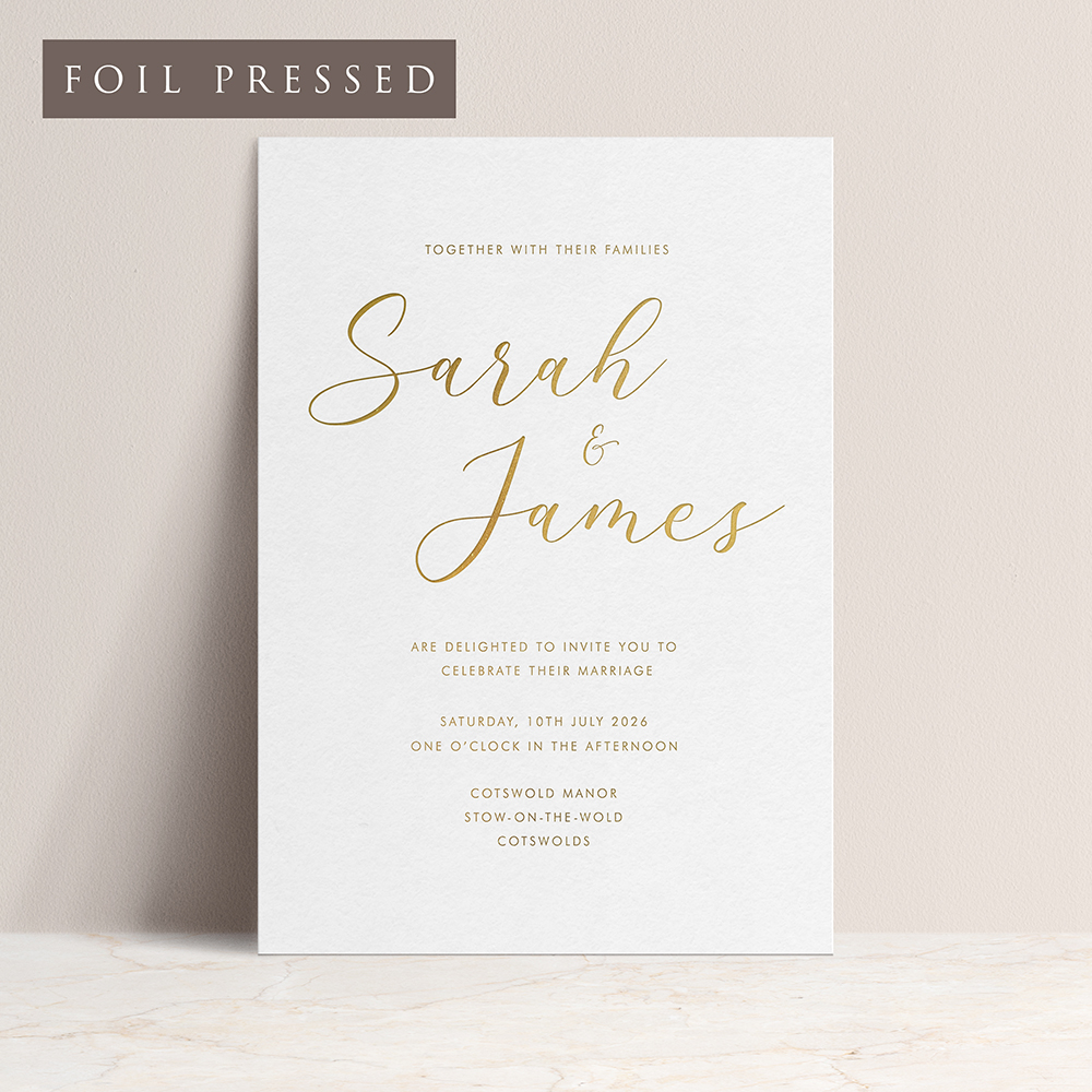 'Signature' Foil Pressed Wedding Invitation