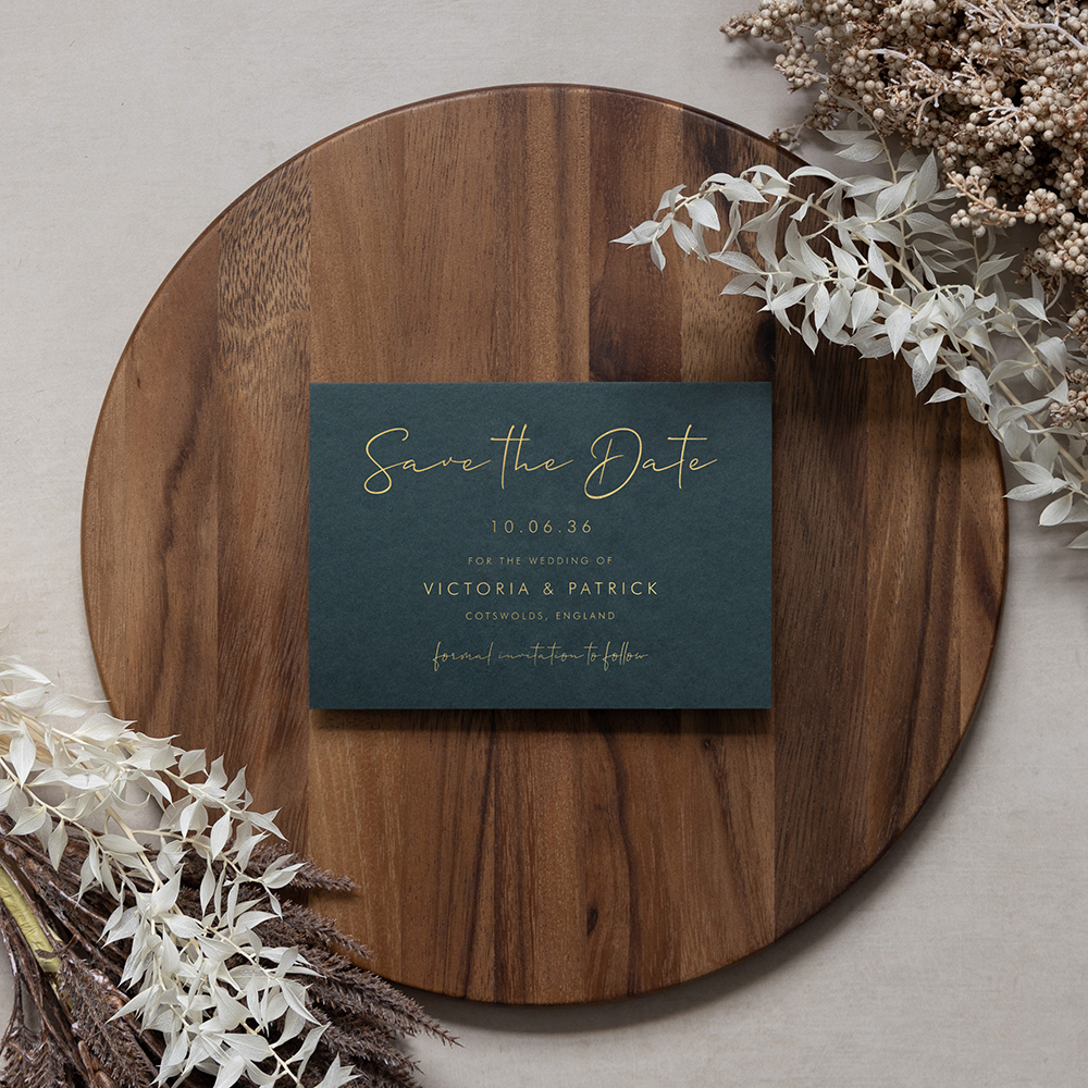 'MM02' Foil Press Save the Date