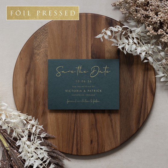 'MM02' Foil Press Save the Date