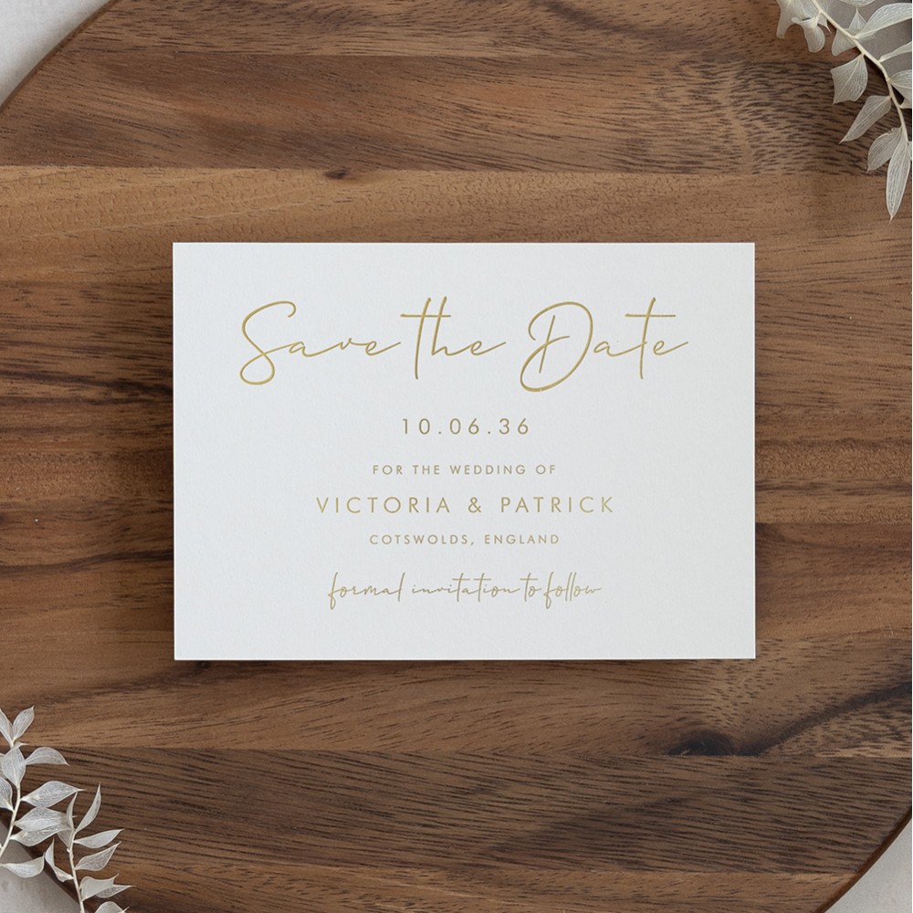 'MM02' Foil Press Save the Date