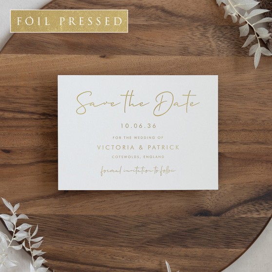 'MM02' Foil Press Save the Date
