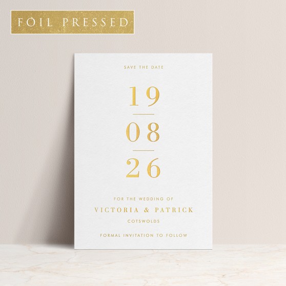 'MM04' Foil Press Save the Date