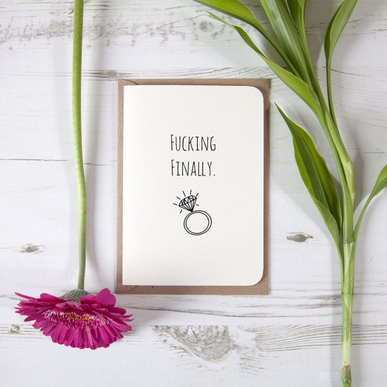 F***ing Finally - Funny Engagement Card
