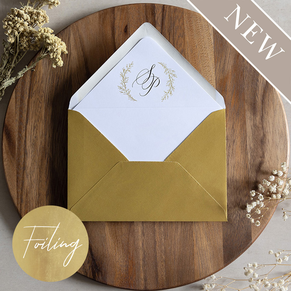 'Cotswold Wreath' Digital Foil Envelope Liner