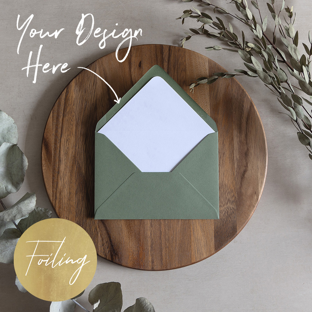 'Any Design' Digital Foil Envelope Liner