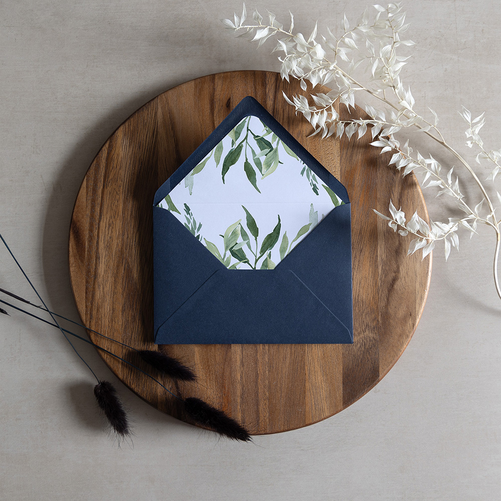 'Back to Nature' Printed Envelope Liner Sample with Envelope