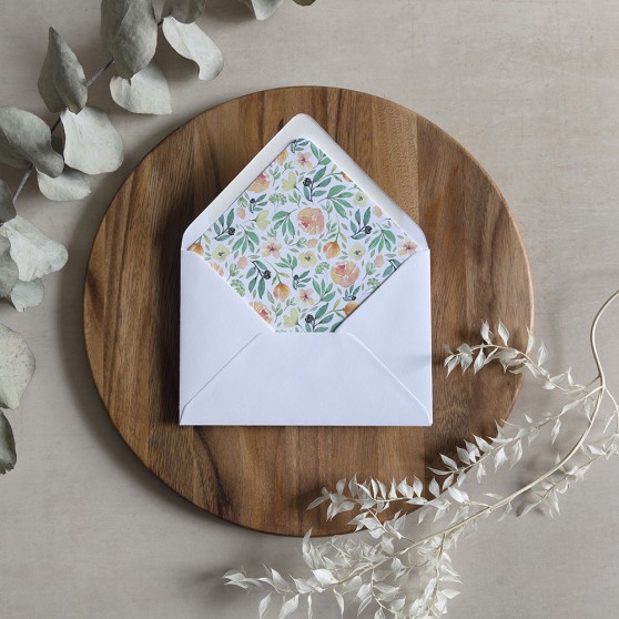 'Bella' Printed Envelope Liner with Envelope