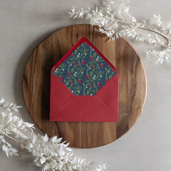 'Berry Sweet' Printed Envelope Liner with Envelope