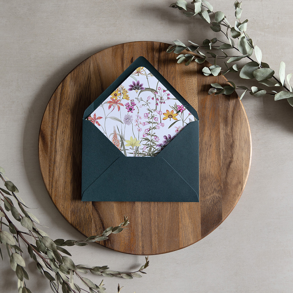 'Wild Botanical' Printed Envelope Liner with Envelope