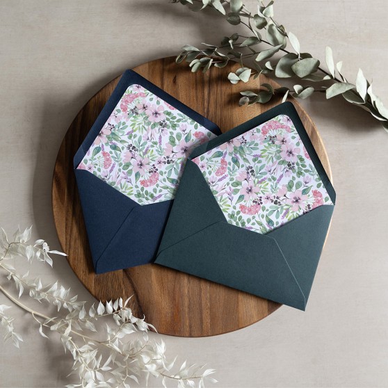 'Chloe' Printed Envelope Liner Sample with Envelope