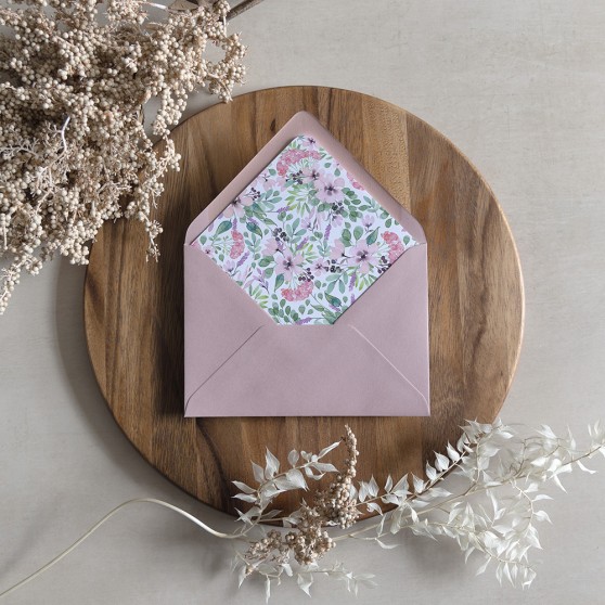 'Chloe' Printed Envelope Liner Sample with Envelope