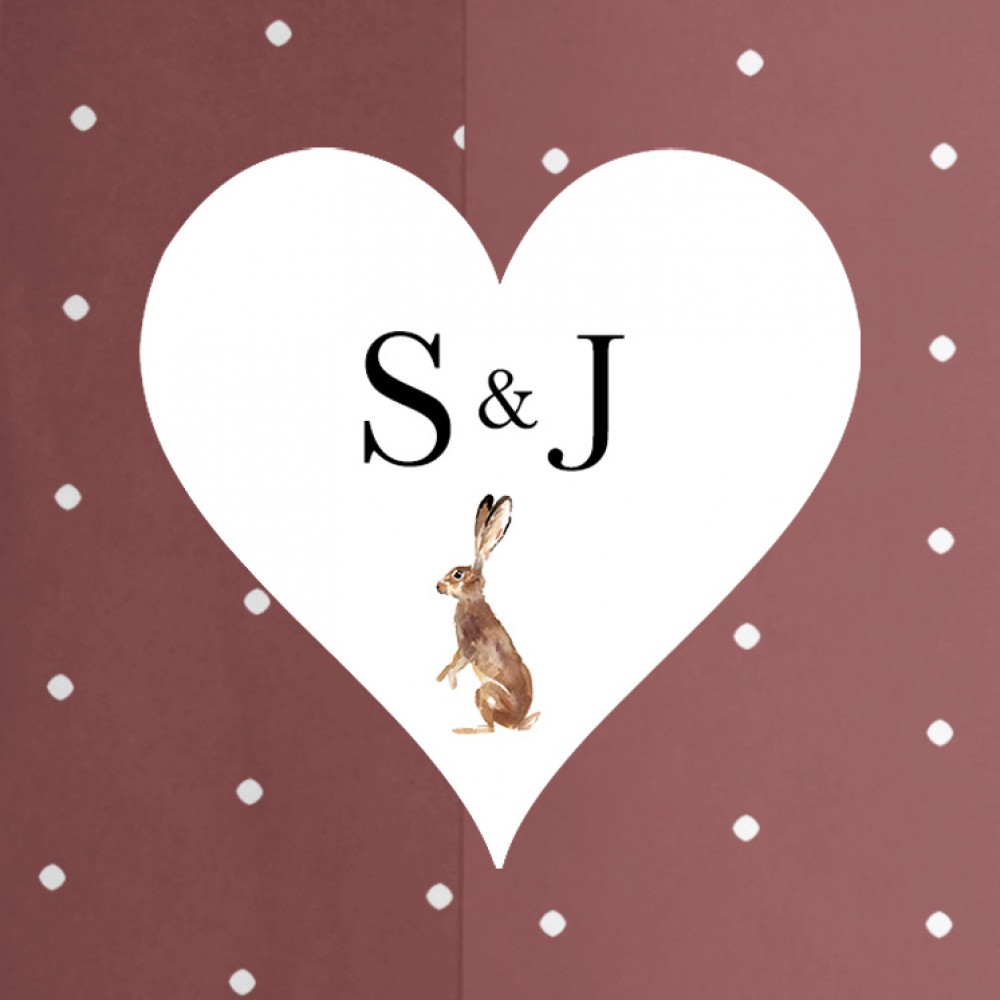 'Christmas Hare' Standard Wedding Invitation