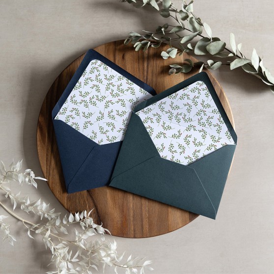 'Christmas' Printed Envelope Liner with Envelope