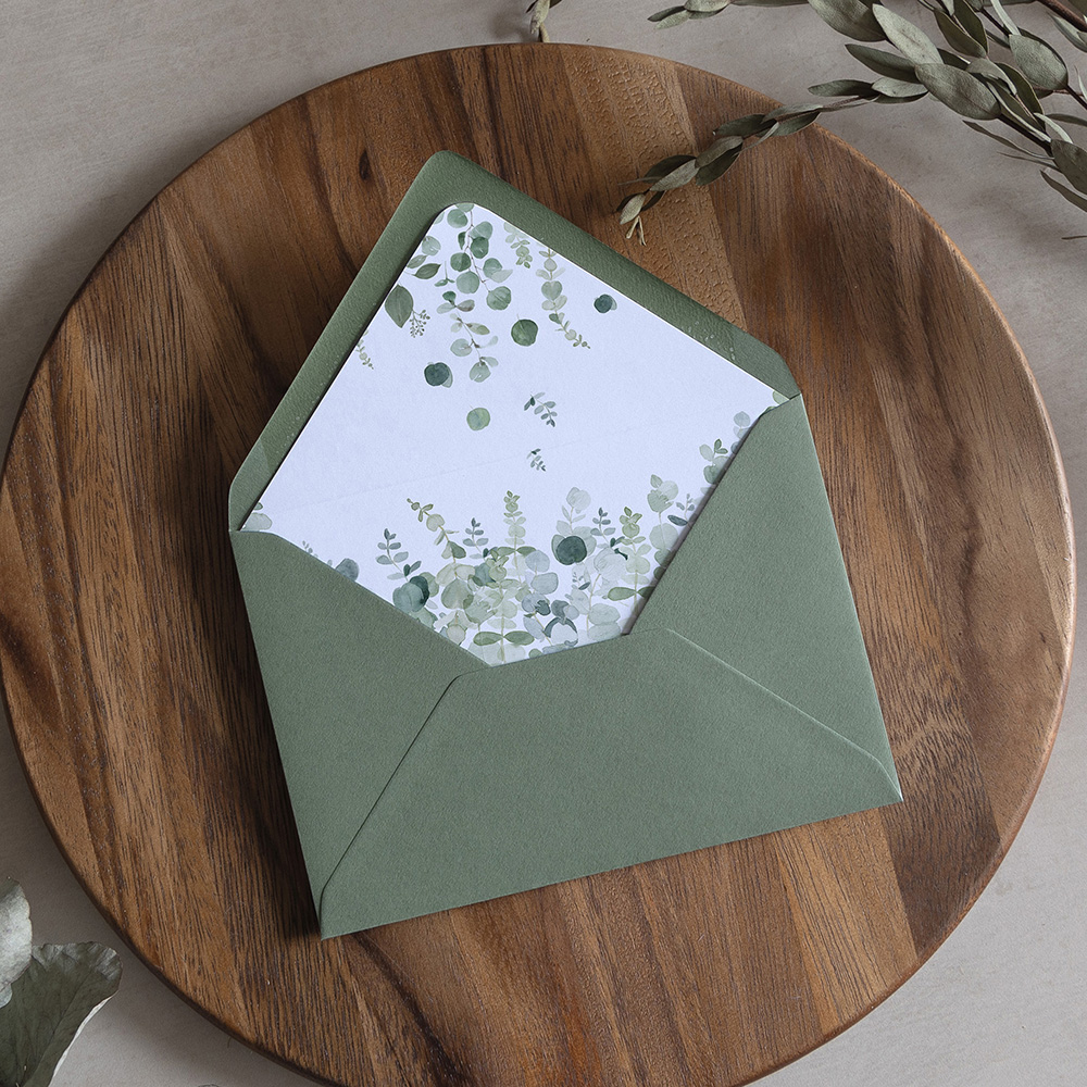 'Classic Eucalyptus' Folded Thank You Card