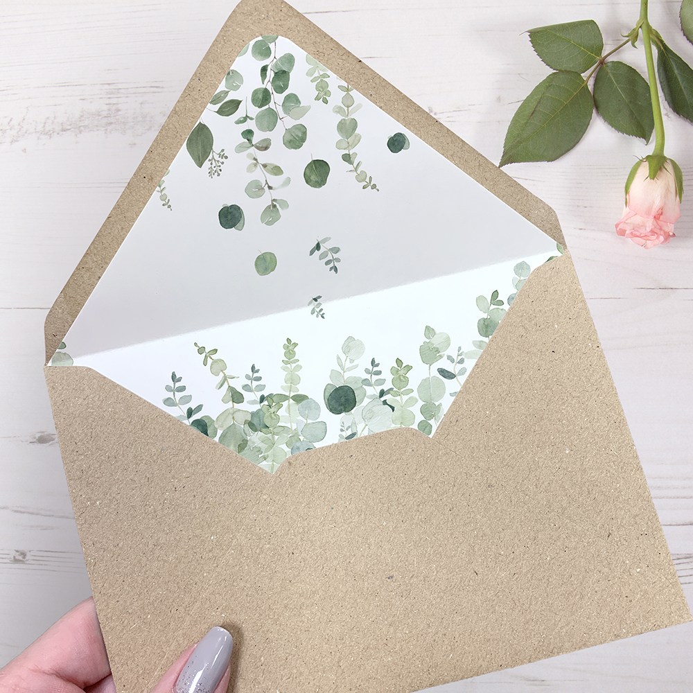 'Classic Eucalyptus CE14' Hole-Punched Will You Be My… Cards