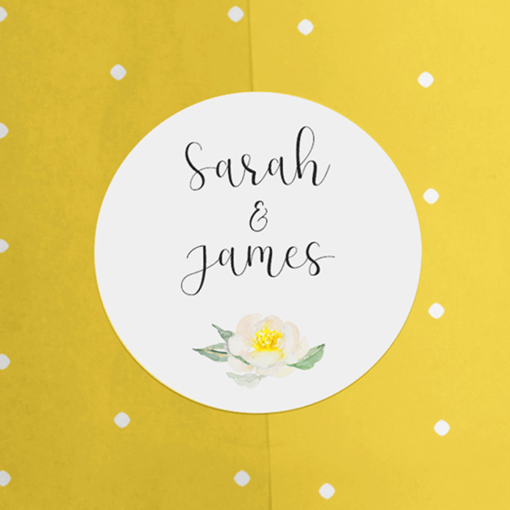 'Dahlia Rose' Save the Date Tag