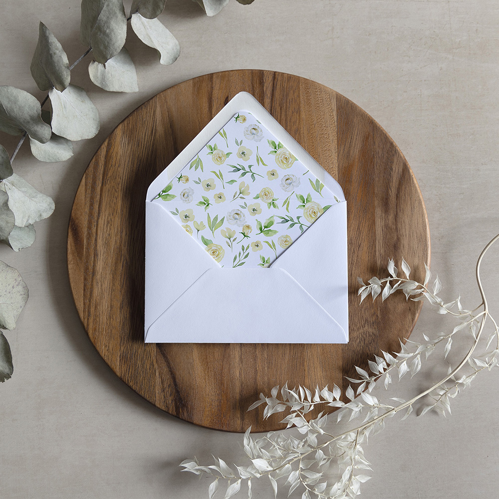 'Daphne' Printed Envelope Liner with Envelope