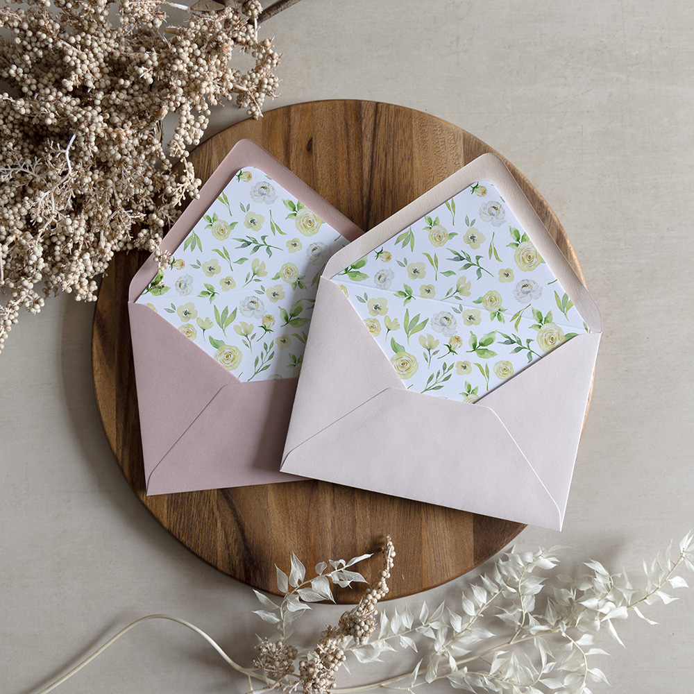 'Daphne' Printed Envelope Liner with Envelope