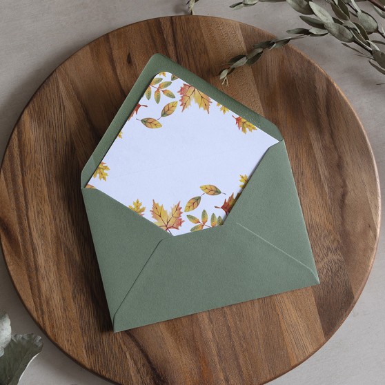 'Dorothy' Printed Envelope Liner Sample with Envelope