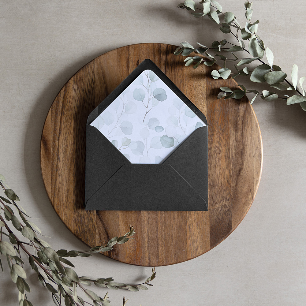 'DE12 Dreamy Eucalyptus' Printed Envelope Liner with Envelope