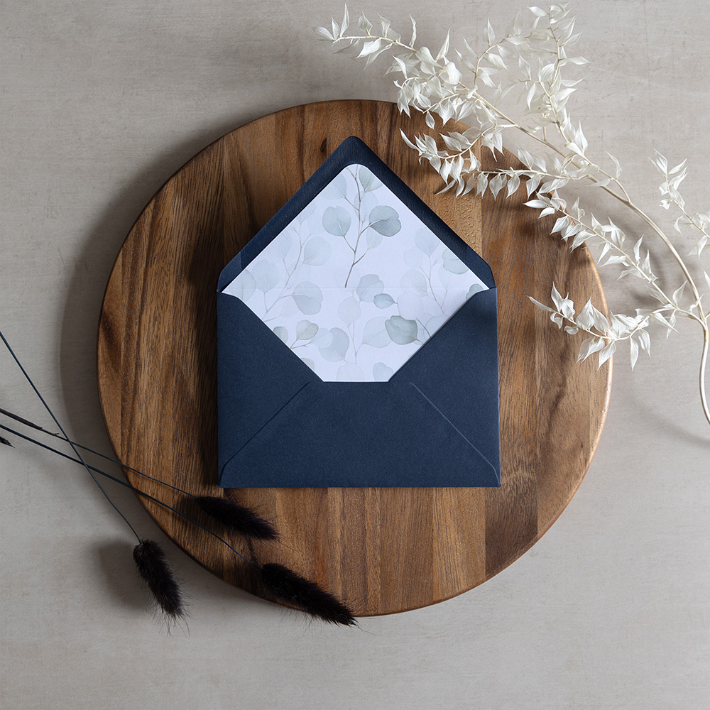 'DE12 Dreamy Eucalyptus' Printed Envelope Liner with Envelope
