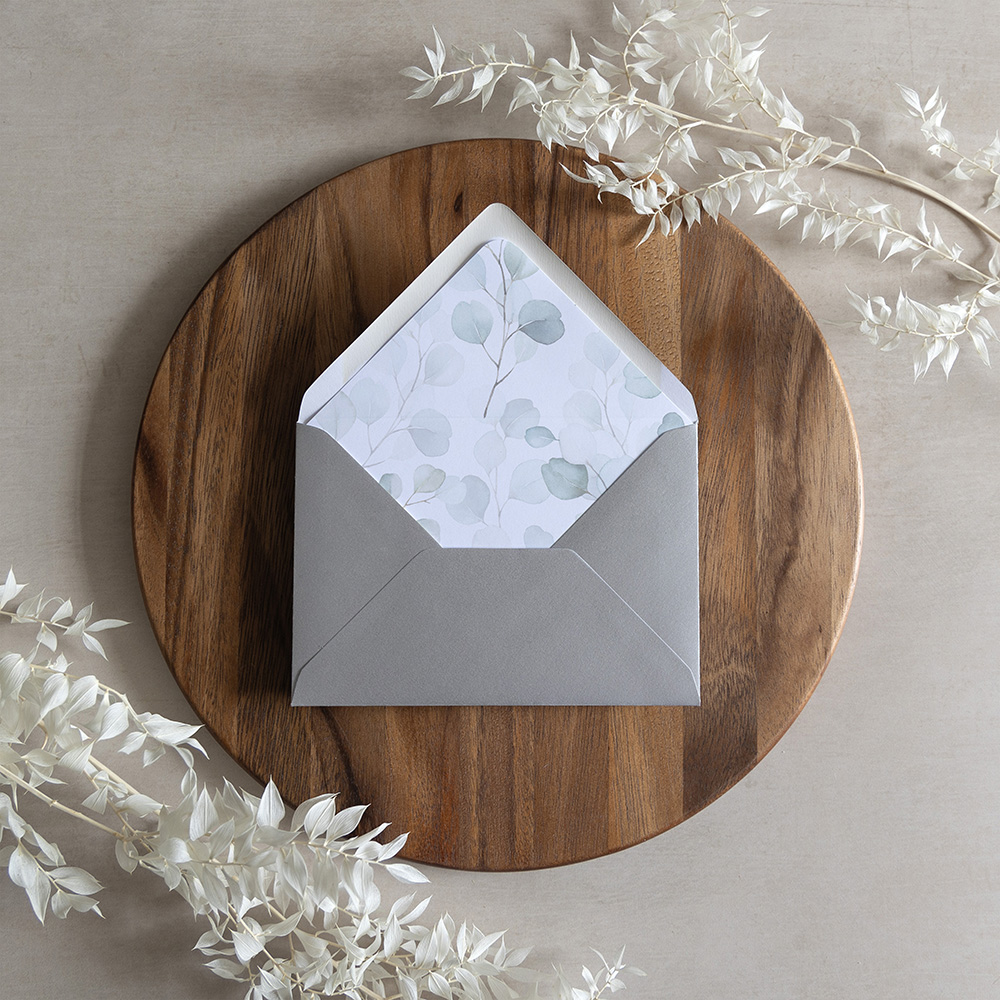 'DE12 Dreamy Eucalyptus' Printed Envelope Liner with Envelope